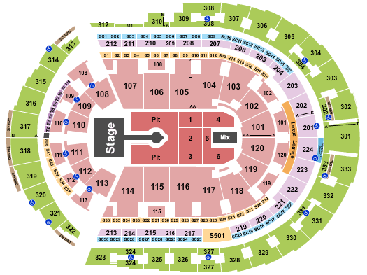 Bridgestone Arena Sabrina Carpenter Seating Chart